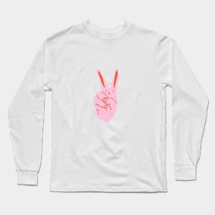 Bunny Ears Tee - Centered Placement Long Sleeve T-Shirt